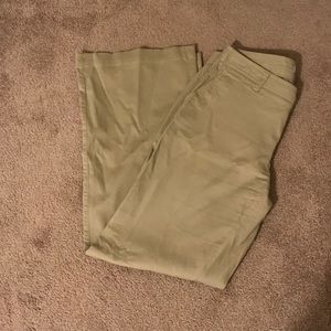 GAP Factory Wide Leg Pants in Light Olive/Tan